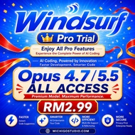 RM2.99⚡NEW Windsurf Pro AI Tool | GPT-5 Codex 🚀 Opus 4.7 ✨ Gemini Pro 💻 | Fast & Stable ⚡