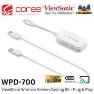 VIEWSONIC WPD-700 / WPD-900 VIEWSHARE WIRELESS SCREEN CASTING KIT WITH PEER-TO-PEER CONNECTION AND P