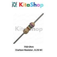 Resistor 750 Ohm (Carbon - 0.25W)