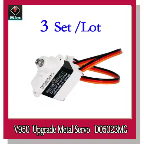 3Set Bluearraow D05023MG V950 Upgrade Metal Servo V950-014 for WLtoys V950 6CH RC Helicopter Spare P