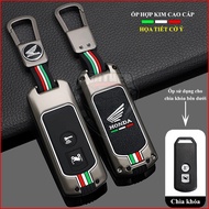 Honda SH300i, ADV 750 Motorcycle Key Case High Quality Alloy with Luxurious 3-Color Stripes and Ital
