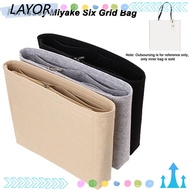 LAY Handbag Insert Bag Soft Travel Bag Insert Pouch Purse Liner for For Issey Miyake Ten Grid Bag