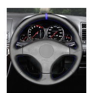 ✼✐❁Black PU Artificial Leather Car Steering Wheel Cover for Honda Civic 6 EK CTR EK3 EK4 Civic Type R Sir EK9 1996 1997