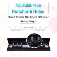 Adjustable 6 Hole Paper Punch Paper Punch 6 Hole Punch Perforator for A4 A5 B5 Notebook