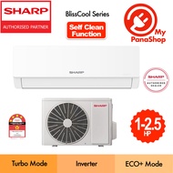 Sharp R32 BlissCool Inverter Air Conditioner Air Cond ( 1.0HP - 2.5HP ) AHX9DCD / AHX12DCD / AHX18DC