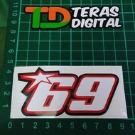 Cutting Sticker 69 9cm Nicky Hayden. Sticker Motor