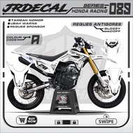 NEW DESIGN CRF 150 L WHITE / DECAL CUSTOM CRF 150L WHITE / STICKER DECAL CRF SUPERMOTO WHITE 089