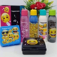 Tupperware Emoji Eco Bottle 500ml/ Emoji Sandwich Keeper Lunch Box/ #eco bottle brush botol air budak botol tupperware