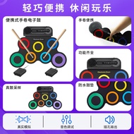 Hot Product Portable Drum Percussion Drum Set Hand Roll Desktop Beginner Electronic Drum Percussion 