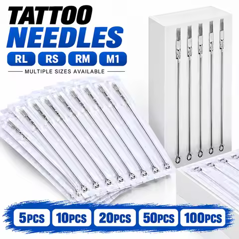 50/20//10/5PCS Sterilized Tattoo Needles 1 3 5 7 9 11 13 14 15RL RS M1 RM Tattoo Needle for Tattoo P