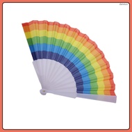 Small Party Pride Decor Beautiful Folding Fans Foldable Prop Decoration Colorful daneuo