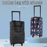 trolley bag with wheels/shopping trolley/grocery trolley/foldable trolley/market trolley/trolley car