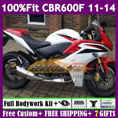 Injection Fairings For HONDA white red CBR600F4i CBR 600 F 600F 50No.38 CBR600F 11 12 13 14 CBR600 F