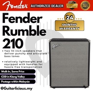 Fender Rumble 210 2x10 Bass Guitar Cabinet V3, Black/Silver ( Rumble-210 / Rumble210 )