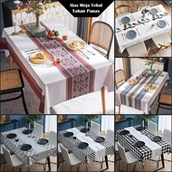 🔥 Do Not Melt 🔥 Nordic Style PVC Tablecloth Table Cover Kain Meja Europe Style Tablecloth 欧美桌布 PVC桌布