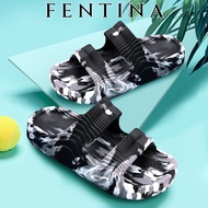 FENTINA Sandal Platform Pria Sandal Slide Pria Sol Lembut Tinggi Olahraga Pria Sendal Flat Selop Rum