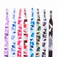 1Pair fashion Camouflage Print laces AF1 Sneakers Shoelace 0.8CM Width Flat Shoelaces for shoes