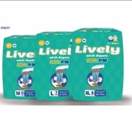 LIVELY Popok Dewasa Day & Night / Popok perekat Dewasa M8 L7 XL6 - adult diapers