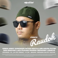 KATUN Raudoh ROSAL Songkok Cap for Adult Men with Dome Motif YANG Cotton Knitted YarnELEGAN Size 53 
