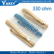 100pcs 330 Ohm 1 / 4W 330R Metal Film Resistor 1%