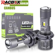 100W 50000LM H4 LED Projector Car Motorcycle Headlight Bi LED Mini Lens Projector H4 Mini Projector 