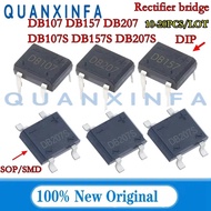10-20PCS DB107 DB207 DB157 DB107S DB157S DB207S DIP/SOP 1A/2A/1000V Rectifier bridge chip in stock G