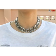 สร้อยคอชิดคอ ใหญ่มาก 22มิล ลายBigหยัก สแตนเลสแท้100% stainless 316l สร้อยคอโซ่ Hiphop necklace