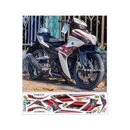 EXCITER 155 WHITE RED STAMP - EXCITER 155 SIGN STAMP