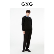 GXG Men's Clothing Shopping Mall Same Style Black Pants (Long Pants) 22 Autumn New Product Minimalis