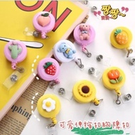 GANTUNGAN ID Card Lanyard Yoyo Hang ID Card Holder Transparent Yoyo Character Name LanyardTAG ID Car