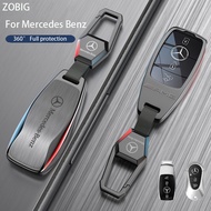 ZOBIG NEW Key Fob Cover for Mercedes Benz Car Key Case Shell with Keychain Fit For 2024 Mercedes Ben