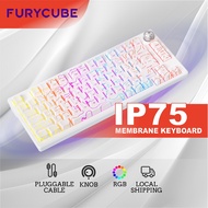 FURYCUBE IP75 Membrane Keyboard 75% Layout Knob Control RGB Gaming Keyboard