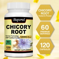 Buporai Chicory Fiber Supplement - Chicory Root Powder 1200 mg - Inulin Capsules for Digestive Healt