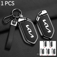 Car Key Case Cover For KIA EV5 EV 9 Land K3, KIA Carnival 2025 Hybrid Key Holder Alloy + Leather Key