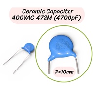 Safety gauge Y1 Y2 capacitor 400VAC 250VAC 472M (4700pF) Ceramic JNC P7.5 P10