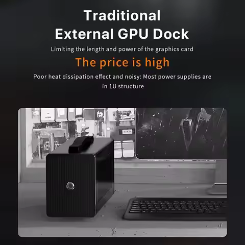 PELADN Link S-2 OCulink Graphics Docking Station ATX 24pin Max Support RTX4090 RX7900XTX Game PCIex1