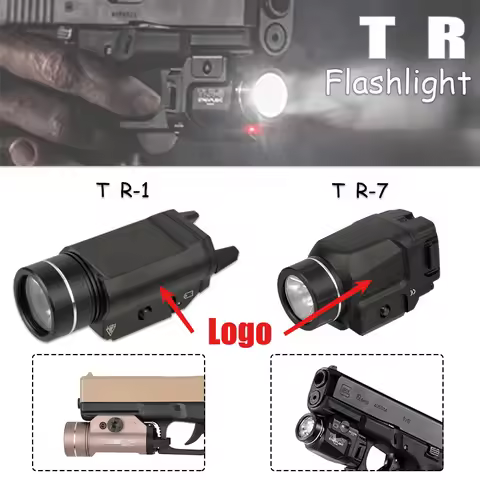 Tactical TR-1 TR-7 WeaponLight Flashlight Metal 1000 Lumens TR7 LED Strobe Light For 20mm Glock 17 A