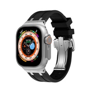Suitable for Apple watch9 Ultra2 Folding Buckle Modified Liquid Silicone Strap