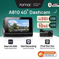 70mai A810 4K Dash Cam Dual Vision Car Recorder with GPS ADAS