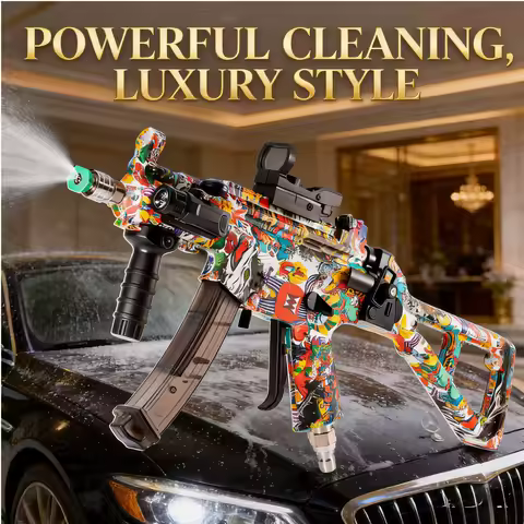 Graffiti Design Car Wash Gun High Pressure Washer Gun MP5K Shape Portable Cleaning Sprayer For Car O