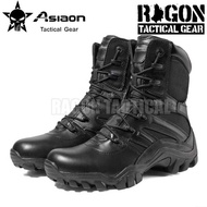 RAGON Asiaon 526 Lightweight Tactical Boots Side Zip High Cut Patrol Combat Shoes Unisex