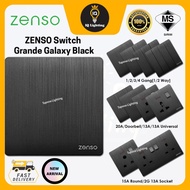 🔥Ready Stock🔥SIRIM ZENSO Switch - Grande Galaxy Black Switches & Sockets #Grande Black Suis Rumah La