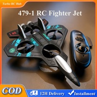 479-1 RC Fighter Jet Foam Kids Plane LED Light 2.4GHz Fighter Model Toy Quadcopter Airplanes Glider
