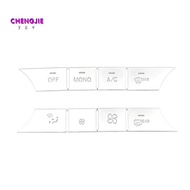 Car Console AC Media Volume Buttons Sequins Cover Stickers Trim Replacement Parts ABS for   C E   Cl