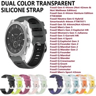 [Ready Stock] Transparent Silicone Strap Band - Fossil Gen 6 Venture Hybrid Men Women 5 5E 4 Sport 4