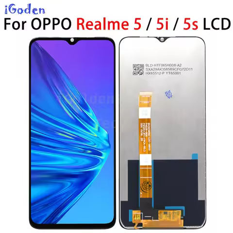 Black 6.5 inch For Oppo Realme 5 RMX1911 / 5s RMX1925 / 5i RMX2030 LCD Display Touch Screen Digitize