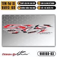 Tem Xe Vario 160 2023 Thiết Kế Độc Lạ | VAR160-03 | Team Decal Dán Xe Máy Chống Nước Bền Màu Cho Xe