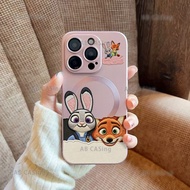 Anti-drop Case & Magnetic iPhone 16 15 14 13 12 11 Pro Max 17 8Plus Zootopia Judy Nick Cute XPVNCDY0