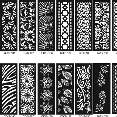 340 Classical Small 2D DXF format Vector Drawing Plasma Laser Cutting Engraving Door Window Wall Dec