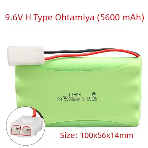 5600mAh 9.6V NiMH Battery For Rc toys Car Trucks Tanks Train Robot Boat Gun Tamiya-2P/3P plug Ni-MH 
